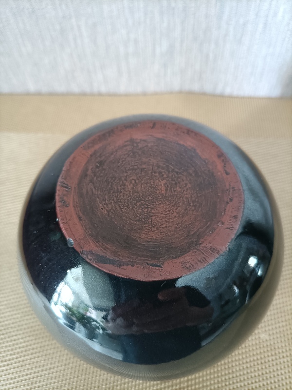 古玩陶瓷放漏 烏金釉圍棋罐拍賣,當前價格1280元