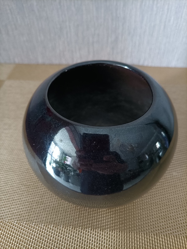古玩陶瓷放漏 烏金釉圍棋罐拍賣,當前價格1280元