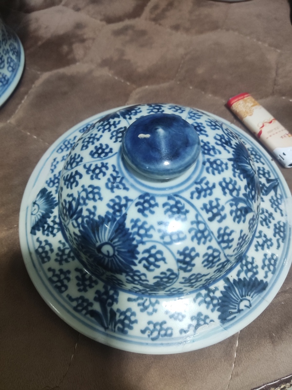 古玩陶瓷清代雍正青花鳳眼花卉紋將軍罐拍賣,當前價格3688元