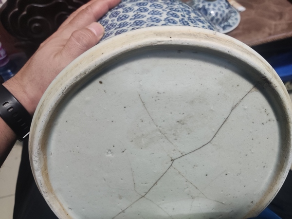 古玩陶瓷清代雍正青花鳳眼花卉紋將軍罐拍賣,當前價格3688元