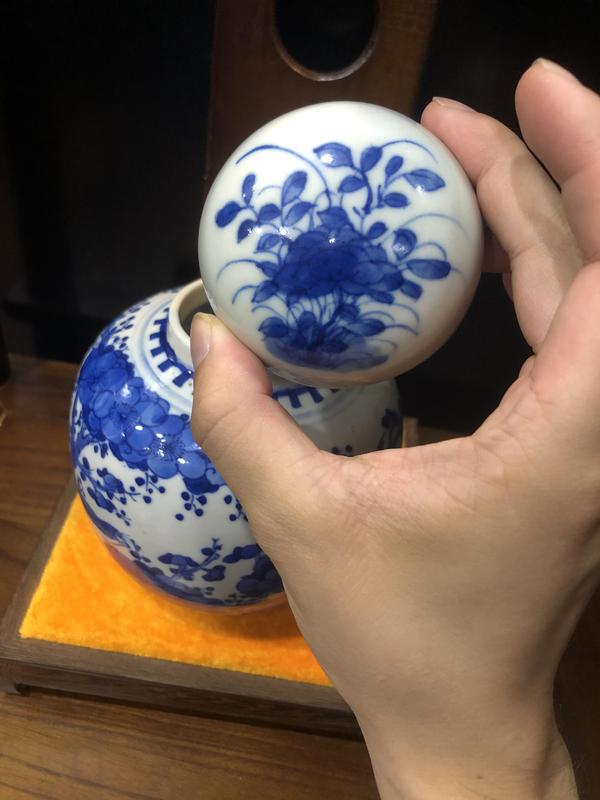 古玩陶瓷(新年放漏中)晚清-光緒-花鳥紋青花蓋罐拍賣,當前價格2574元
