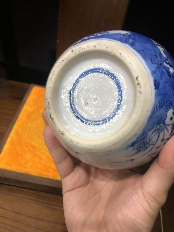 古玩陶瓷(新年放漏中)晚清-光緒-花鳥紋青花蓋罐拍賣,當前價格2574元