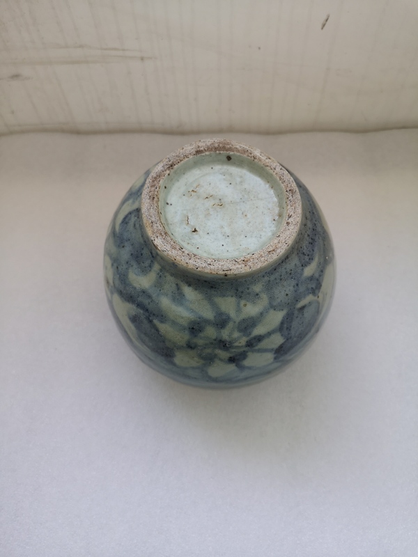 古玩陶瓷青花留白花卉紋罐拍賣,當前價格680元