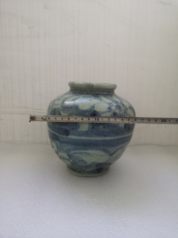 古玩陶瓷青花留白花卉紋罐拍賣,當前價格680元