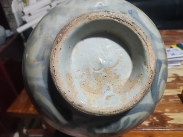 古玩陶瓷明末清初花卉紋青花罐拍賣,當前價格868元