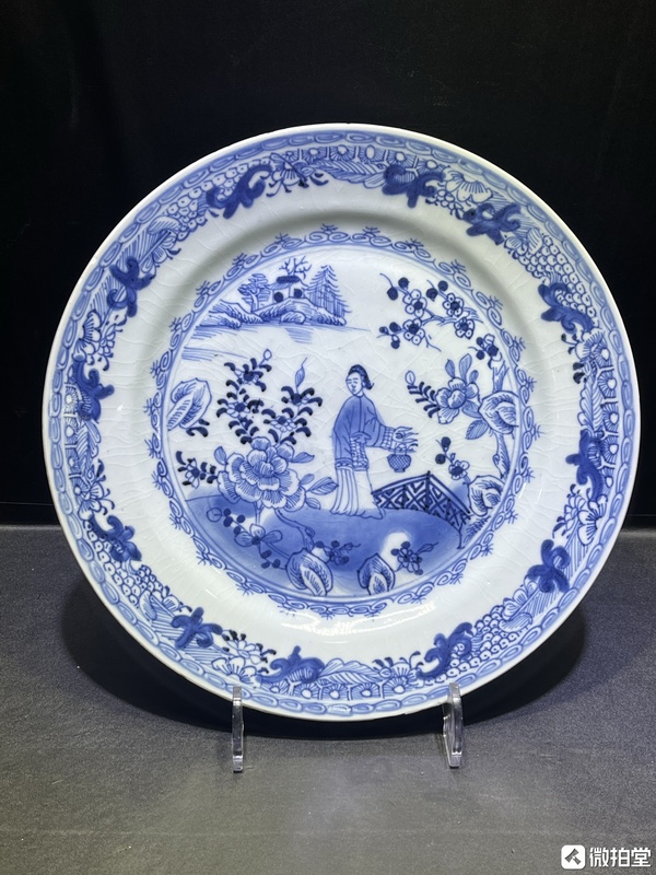 古玩陶瓷青花人物故事盤拍賣,當前價格6000元