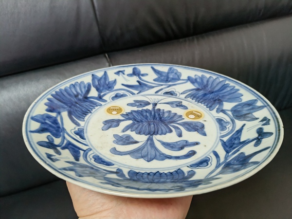 古玩陶瓷明—天啟青花花卉紋盤（已保真）拍賣，當(dāng)前價格6666元