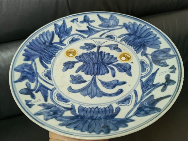 古玩陶瓷明—天啟青花花卉紋盤（已保真）拍賣，當(dāng)前價格6666元