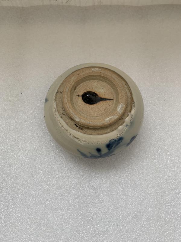 古玩陶瓷磁州窯青花花卉紋水盂拍賣,當前價格580元