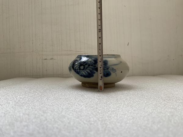 古玩陶瓷磁州窯青花花卉紋水盂拍賣，當前價格580元