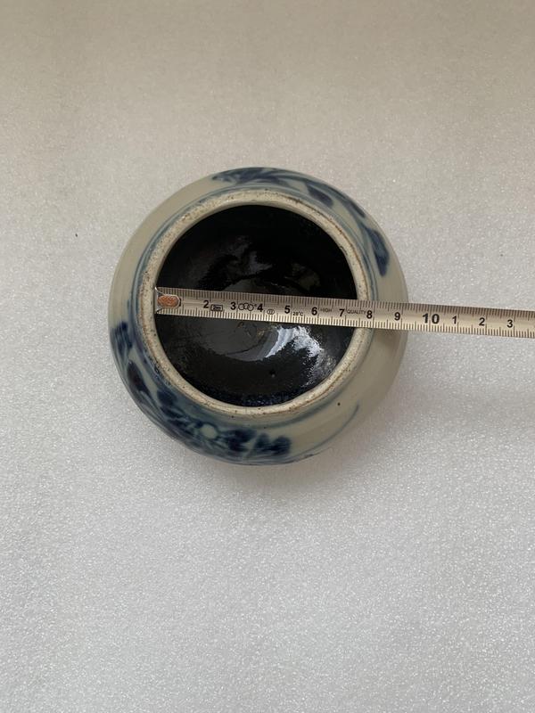 古玩陶瓷磁州窯青花花卉紋水盂拍賣,當前價格580元