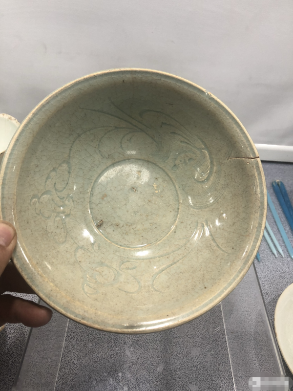 古玩陶瓷宋代青白釉莲瓣纹碗拍卖，当前价格788元