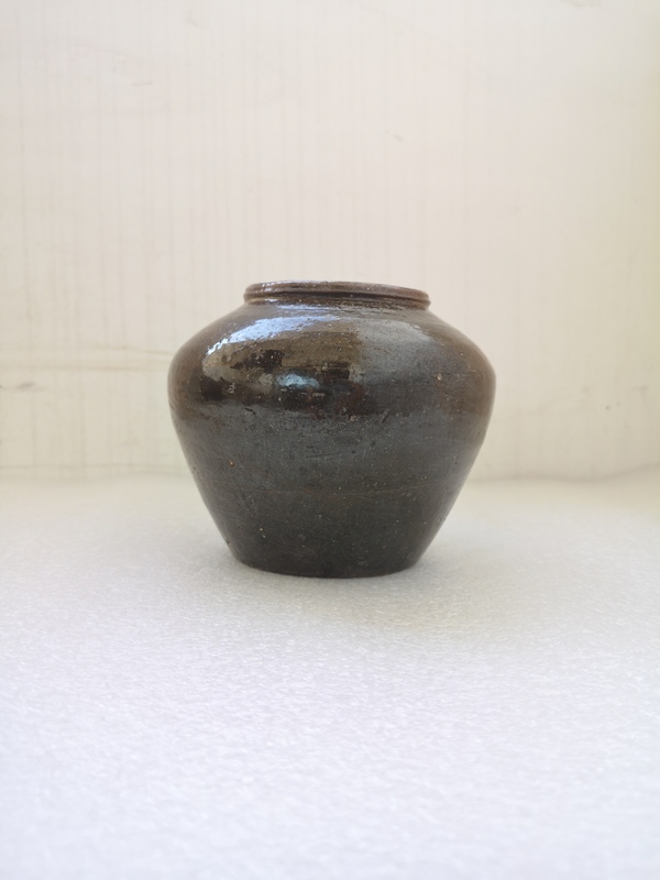 古玩陶瓷紅陶黃釉罐拍賣,當前價格680元
