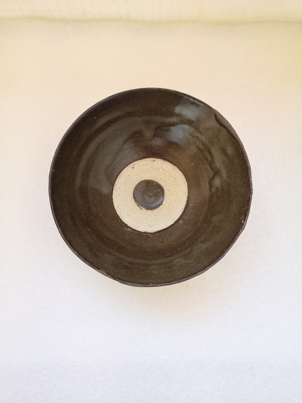 古玩陶瓷磁州窯茶葉末釉斗笠碗拍賣,當前價格680元