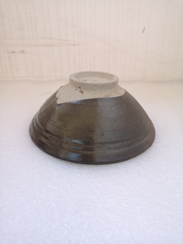 古玩陶瓷磁州窯茶葉末釉斗笠碗拍賣,當前價格680元