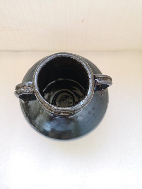 古玩陶瓷磁州窯黑釉雙系罐拍賣,當前價格680元