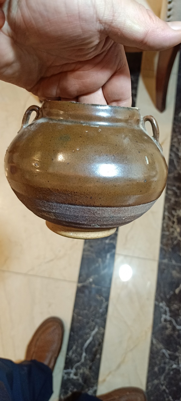 古玩陶瓷西夏靈武窯紫金釉雙系罐拍賣,當前價格15888元