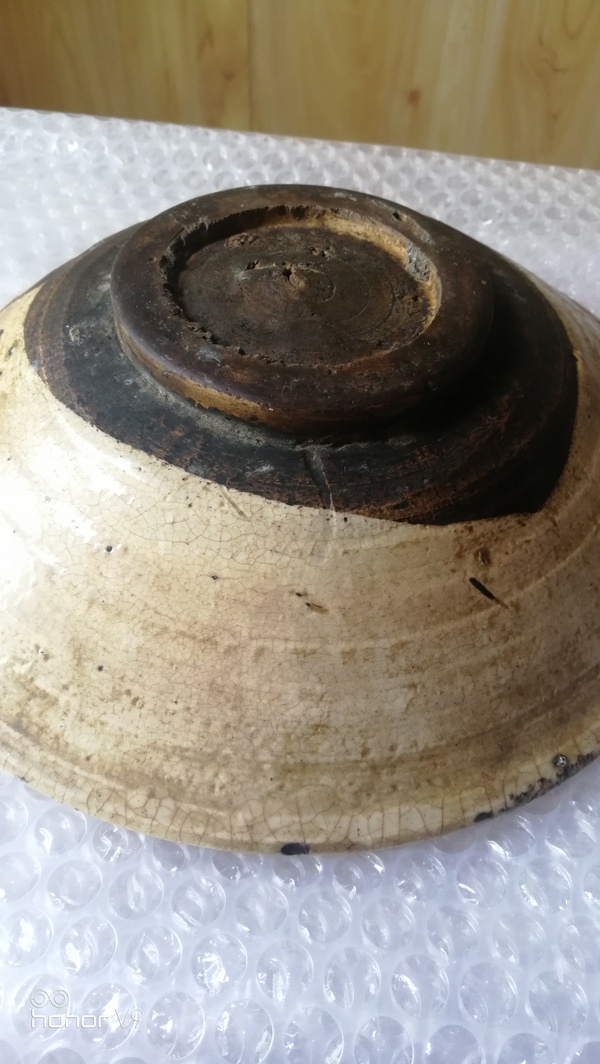 古玩陶瓷明代磁州窯黑花盤拍賣,當前價格3580元