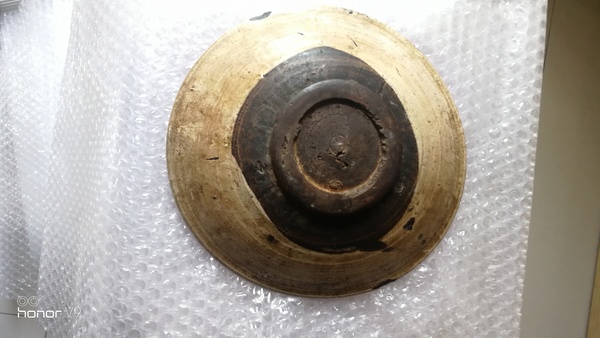 古玩陶瓷明代磁州窯黑花盤拍賣,當前價格3580元