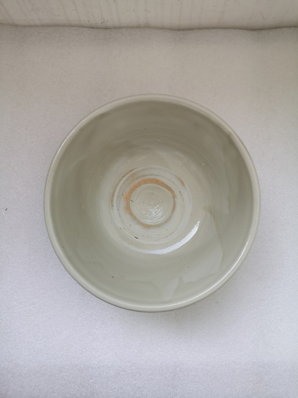 古玩陶瓷磁州窯白釉印花唇口碗拍賣,當前價格980元