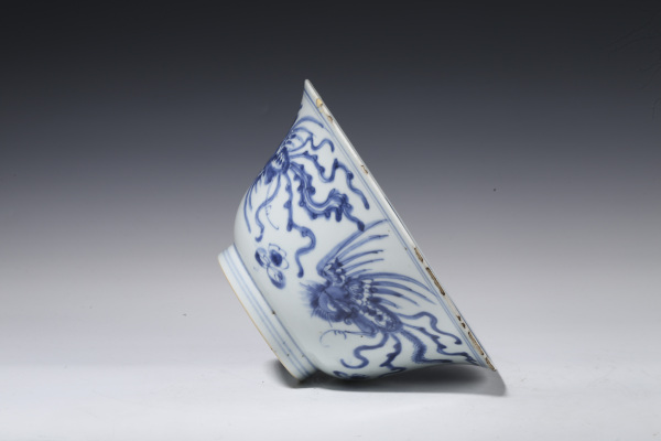 古玩陶瓷清康熙·青花凤纹大碗拍卖，当前价格5152元