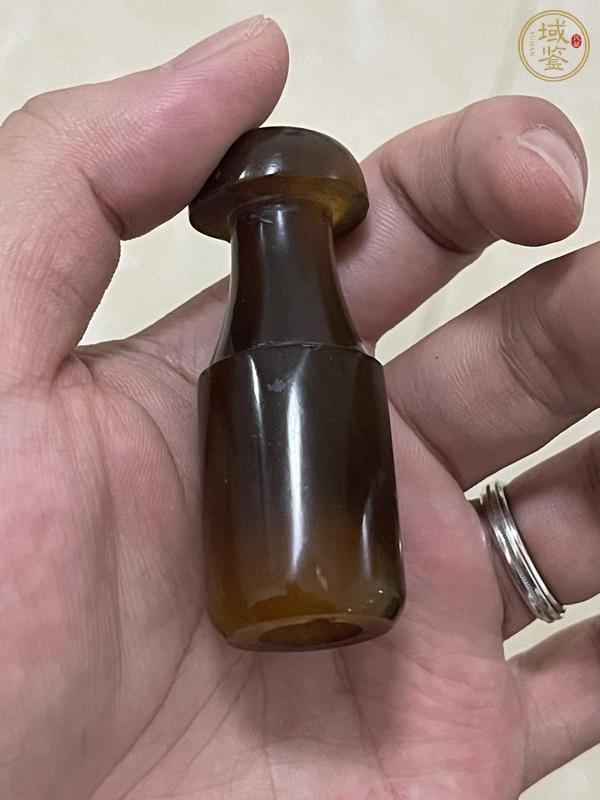 古玩玉器天然翡翠煙嘴真品鑒賞圖