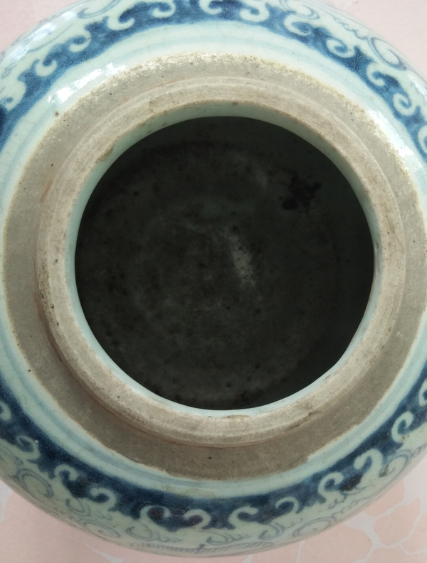 古玩陶瓷清中期乾隆纏枝蓮紋青花罐拍賣,當前價格780元