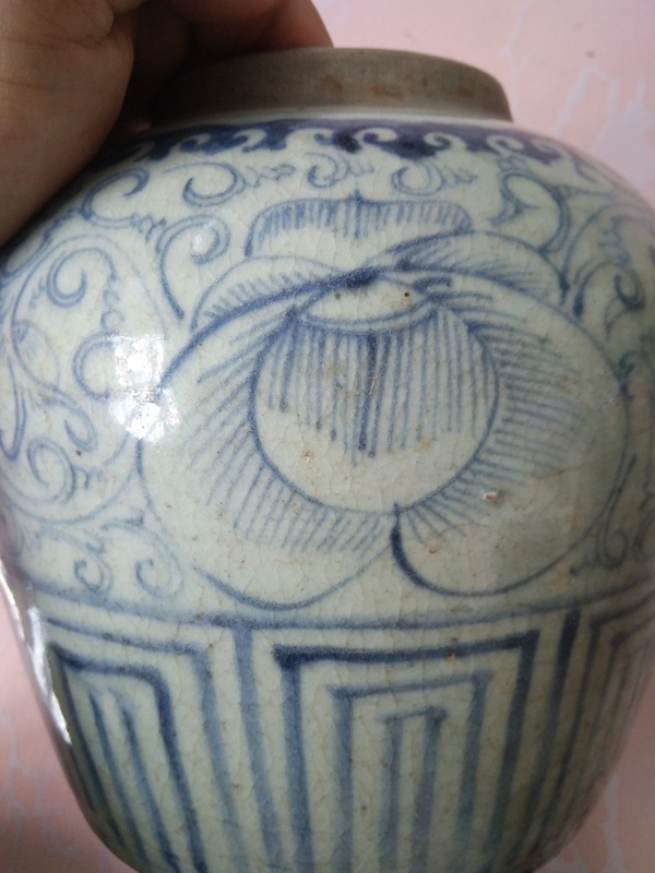 古玩陶瓷清中期乾隆纏枝蓮紋青花罐拍賣,當前價格780元