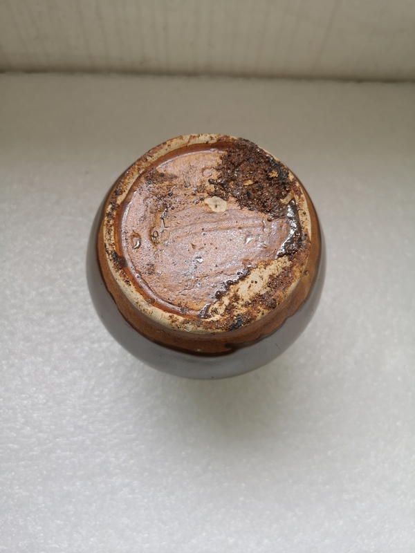 古玩陶瓷晚清磁州窯系褐釉玉壺春瓶拍賣,當前價格580元