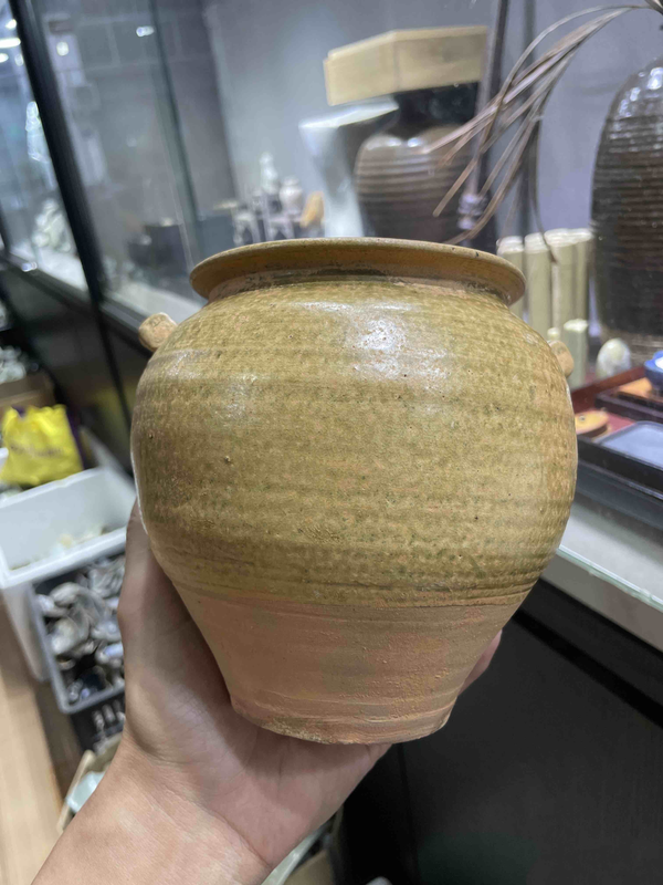 古玩陶瓷越窯系青瓷雙系罐拍賣，當(dāng)前價(jià)格5000元
