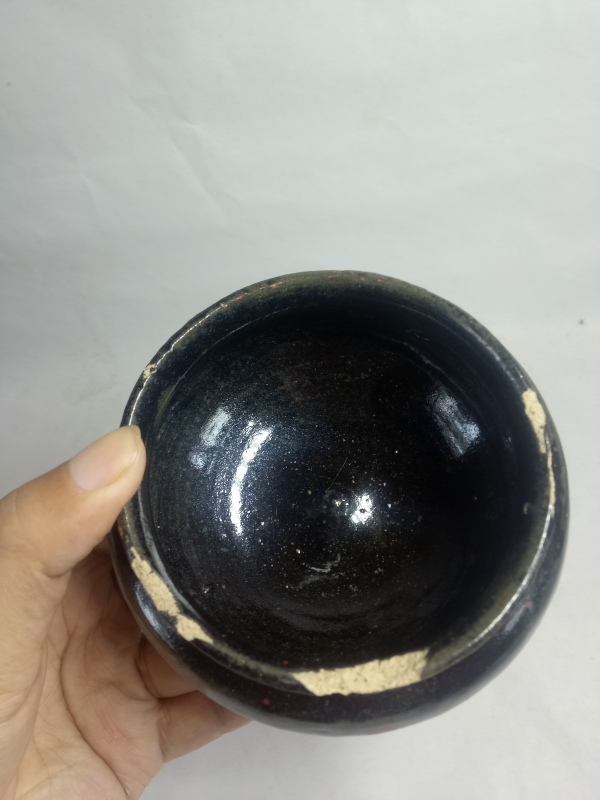 古玩陶瓷☞明末清初☜磁州窑黑釉罐拍卖，当前价格0元