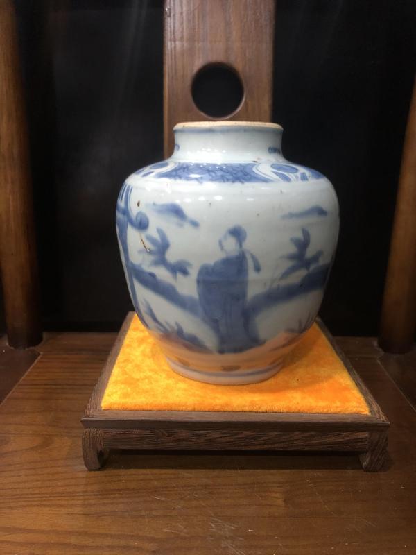 古玩陶瓷(已實物鑒真)晚明-加官晉爵-青花蓋罐拍賣,當(dāng)前價格12600元