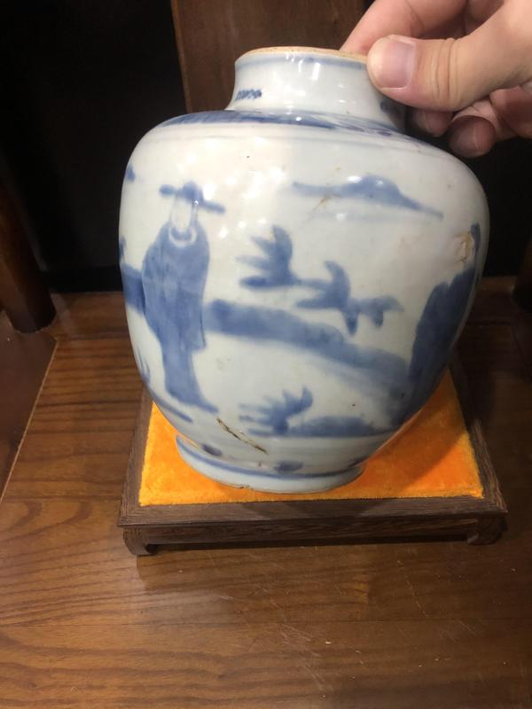 古玩陶瓷(已實物鑒真)晚明-加官晉爵-青花蓋罐拍賣,當(dāng)前價格12600元
