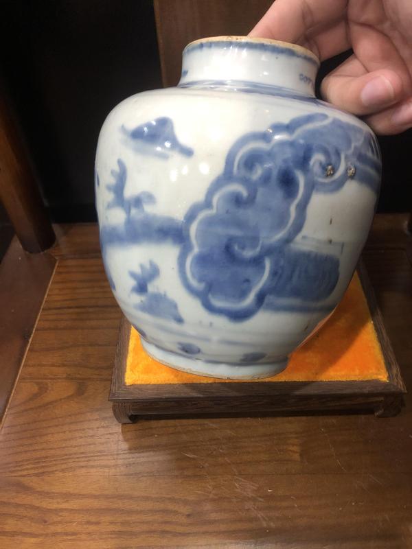 古玩陶瓷(已實物鑒真)晚明-加官晉爵-青花蓋罐拍賣,當(dāng)前價格12600元