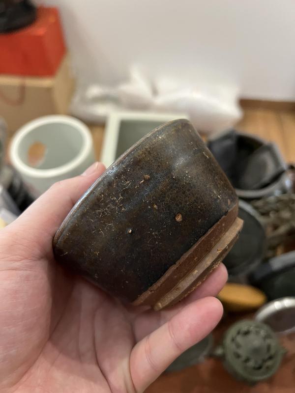 古玩陶瓷宋元褐釉圈足香爐拍賣,當前價格999元