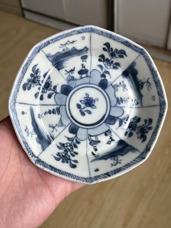 古玩陶瓷清早期山水紋青花杯盤拍賣,當前價格2000元