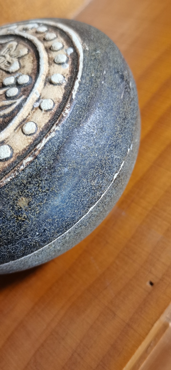 古玩陶瓷宋末元初吉州窯系印花花卉紋粉盒拍賣,當前價格3200元