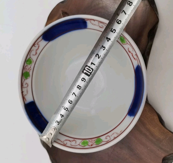 古玩陶瓷青花加彩花卉紋蓋碗拍賣,當前價格135元
