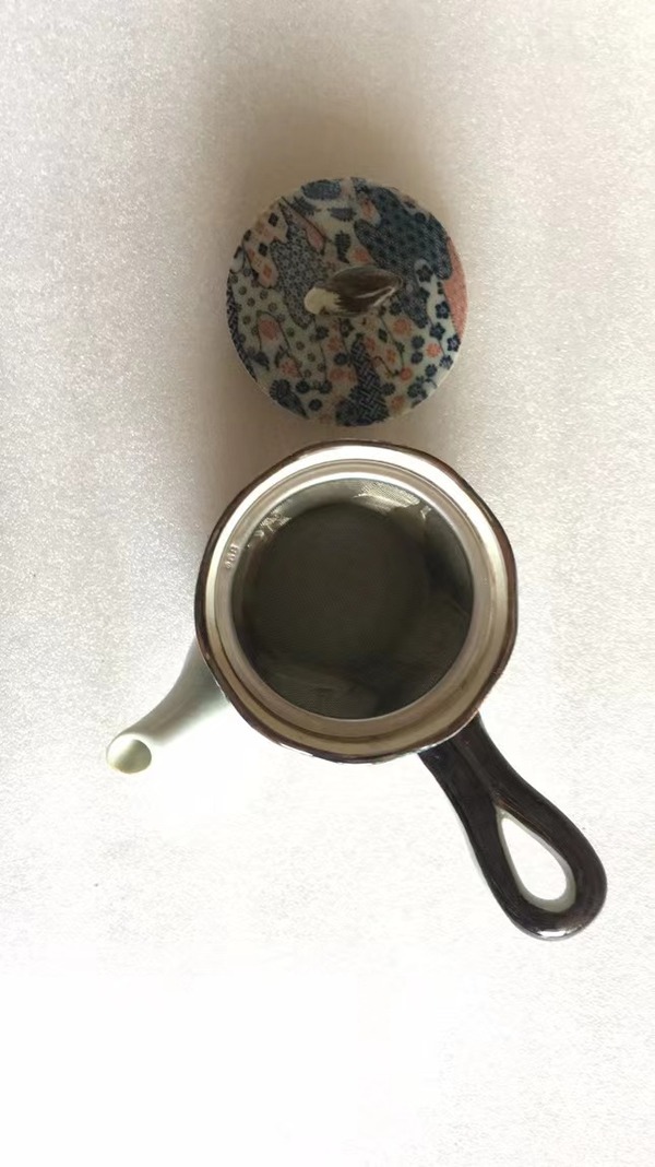 古玩陶瓷六十至八十年代青花加彩側(cè)把壺拍賣,當(dāng)前價格298元