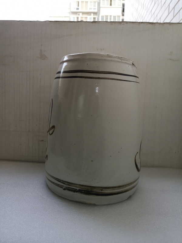 古玩陶瓷晚清磁州窯褐彩缸拍賣,當前價格580元