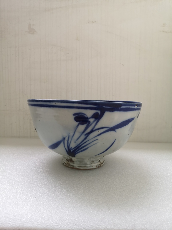 古玩陶瓷清代磁州窯青花花卉紋碗拍賣,當前價格850元