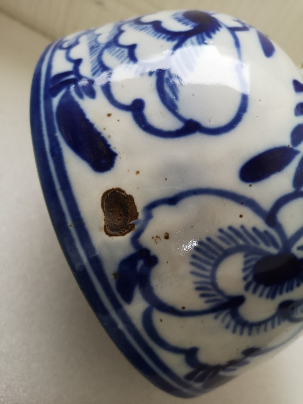 古玩陶瓷清代磁州窯青花花卉紋碗拍賣,當前價格850元