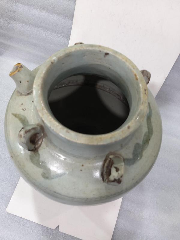 古玩陶瓷青花龍紋四系壺拍賣,當前價格1880元