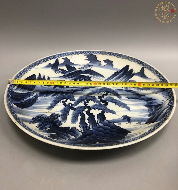 古玩陶瓷日本明治青花山水人物盤拍賣,當(dāng)前價(jià)格3500元