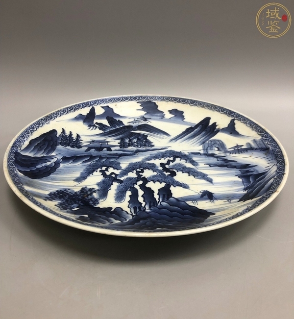 古玩陶瓷日本明治青花山水人物盤拍賣,當(dāng)前價(jià)格3500元