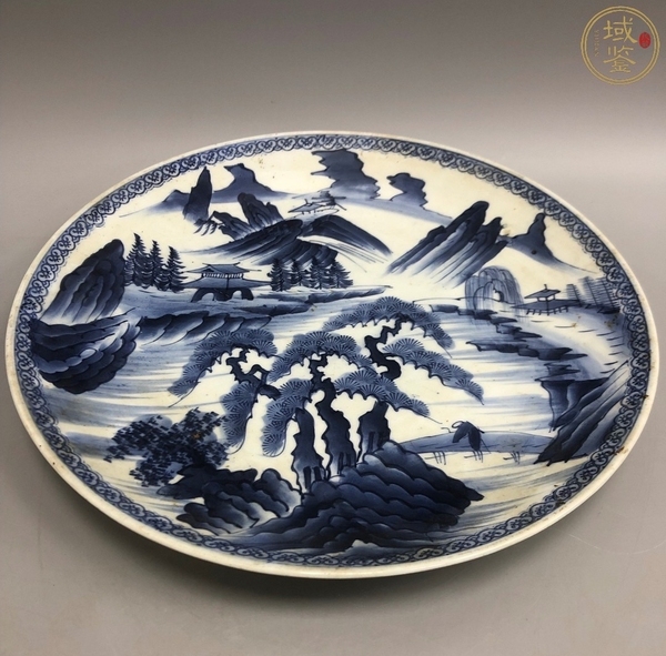 古玩陶瓷日本明治青花山水人物盤拍賣,當(dāng)前價(jià)格3500元