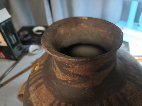 古玩陶瓷馬家窯文化期雙系彩繪罐拍賣，當(dāng)前價(jià)格3000元