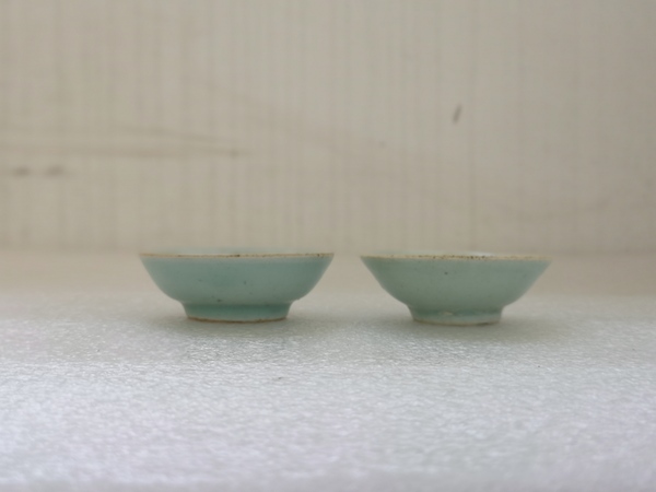 古玩陶瓷豆青釉小盤拍賣,當前價格298元