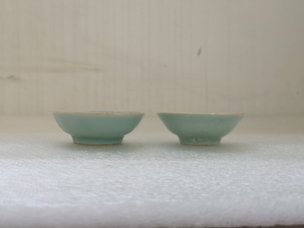 古玩陶瓷豆青釉小盤拍賣,當前價格298元