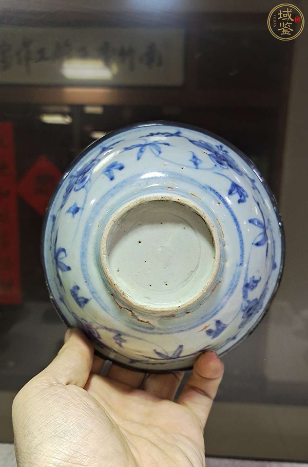 古玩陶瓷明成化青花 秋葵紋宮碗(有保真卡)拍賣,當前價格10800元